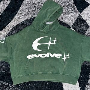 PacSun Green Hoodie with White Graphics